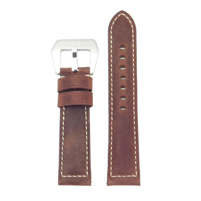 DASSARI Salvage p560a.8 Thick Padded Distressed Italian Leather Strap w Pre V Buckle in rust