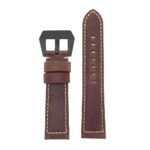 DASSARI Salvage p560a.8.mb Thick Padded Distressed Italian Leather Strap w Black Pre V Buckle in rust