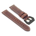 DASSARI Salvage p560a.8.mb Thick Padded Distressed Italian Leather Strap w Black Pre V Buckle in rust