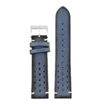 DASSARI Speedster ra2.5 Perforated Vintage Leather Rally Strap in Blue