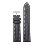 DASSARI Transit brb2.1.22 Smooth Italian Leather Strap black with white stitching