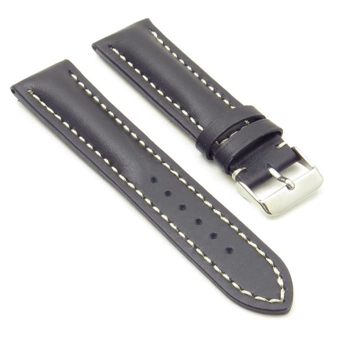 DASSARI Transit brb2.1.22 Smooth Italian Leather Strap with white stitching