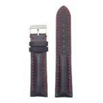 DASSARI Transit brb2.1.6 Smooth Italian Leather Strap black with red stitching