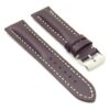 DASSARI Transit brb2.2.22 Smooth Italian Leather Strap dark brown with white stitching