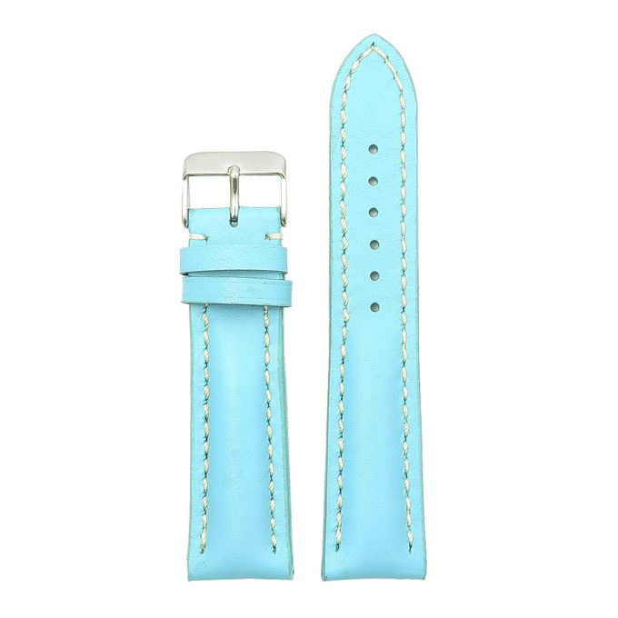 DASSARI Transit brb2.5.22 Smooth Italian Leather Strap light blue with white stitching