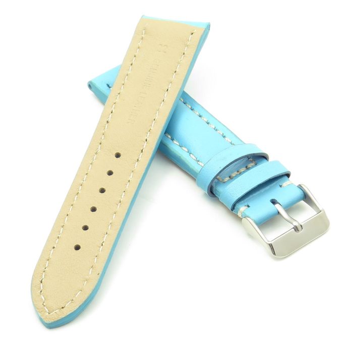 DASSARI Transit brb2.5.22 Smooth Italian Leather Strap light blue with white stitching