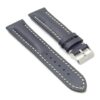 DASSARI Transit brb2.5a.22 Smooth Italian Leather Strap dark blue with white stitching