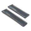 DASSARI Vantage brt11.c.1 Padded Crocodile Embossed Leather Strap for Deployment Clasp in Black