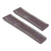 DASSARI Vantage brt11.c.3 Padded Crocodile Embossed Leather Strap for Deployment Clasp in Brown