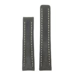 DASSARI Venture brc1.1.22 Distressed Italian Leather Watch Strap for BREITLING black with white stitching