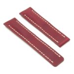 DASSARI Venture brc1.6.22 Distressed Italian Leather Watch Strap for BREITLING red with white stitching