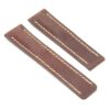 DASSARI Venture brc1.8.22 Distressed Italian Leather Watch Strap for BREITLING rust with white stitching