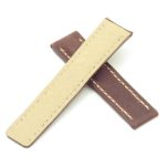 DASSARI Venture brc1.8.22 Distressed Italian Leather Watch Strap for BREITLING rust with white stitching