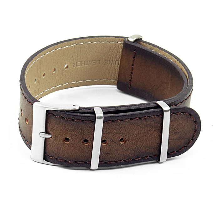 DASSARI Woodland dn7.2 Premium Vintage Italian Leather NATO Strap in Brown