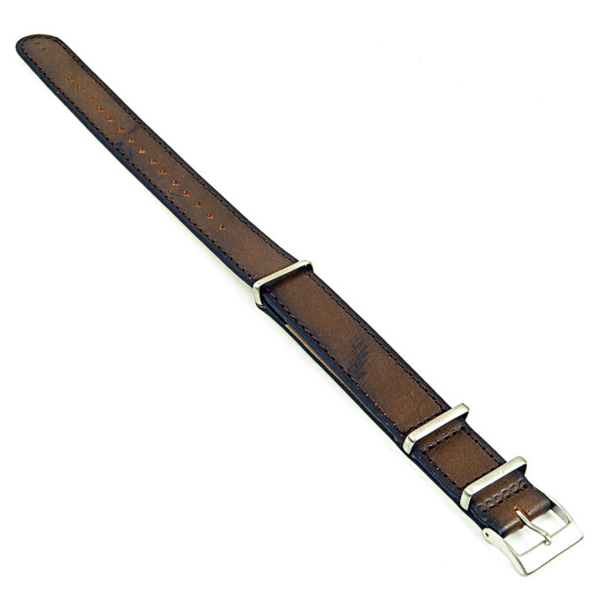 DASSARI Woodland dn7.2 Premium Vintage Italian Leather NATO Strap in Brown