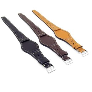 Timber Leather Rally Bund Strap By DASSARI | StrapsCo