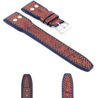 Gallery DASSARI Continental iw5 Vintage Italian Leather Strap w Rivets