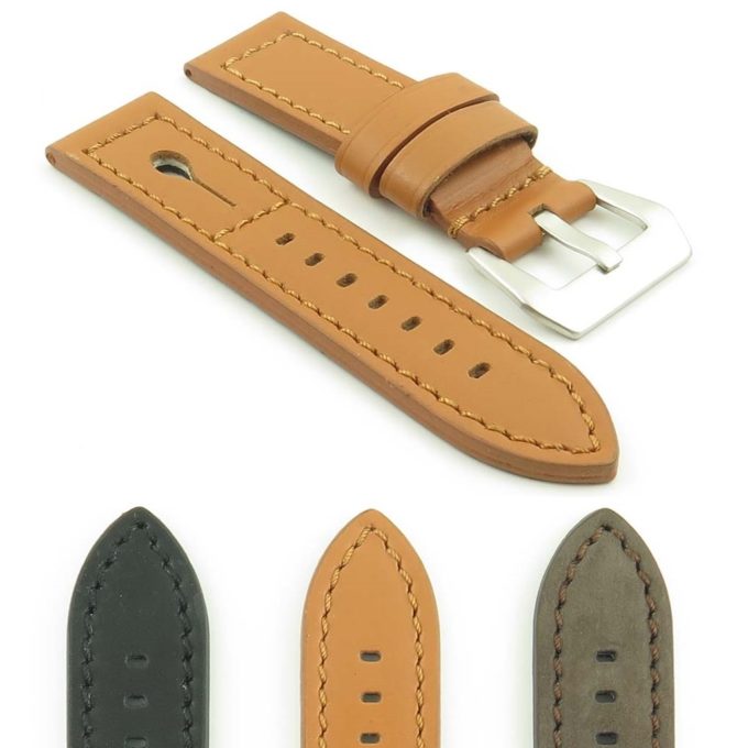 Gallery DASSARI Keyhole p620 Thick Italian Leather Strap