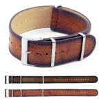 Gallery DASSARI Woodland dn7 Premium Vintage Italian Leather NATO Strap