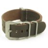 NT.2.pv Leather NATO Strap w Pre-V Buckle in Dark Brown