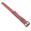 NT.6.pv.mb Leather NATO Strap w Black Pre V Buckle in Red