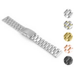 bm100.ss Gallery Silver Stainless Steel StrapsCo Oyster Watch Band Strap