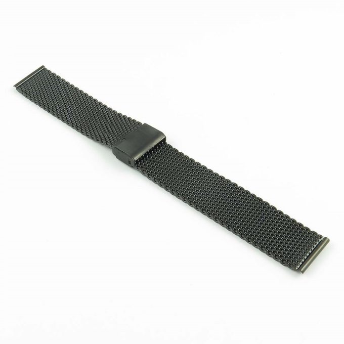 m2.mb Milanese Mesh Strap in matte Black