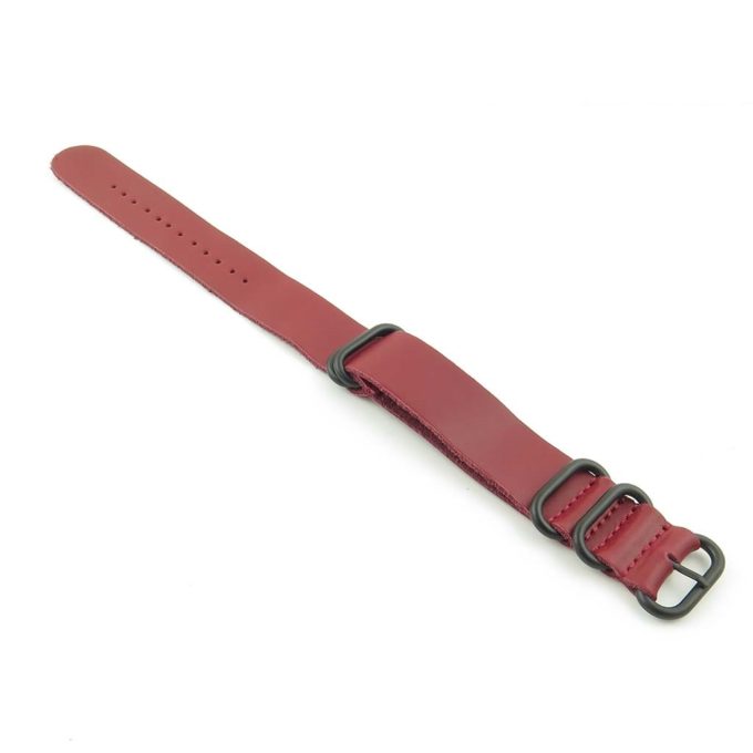 nt.6.mb Ring Leather NATO Strap in Red