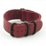 nt.6.mb Ring Leather NATO Strap in Red