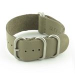 nt.7 5 Ring Leather NATO Strap in Grey