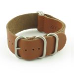 nt.8 5 Ring Leather NATO Strap in rust