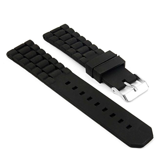 s252.1 Rubber Oyster Strap in black