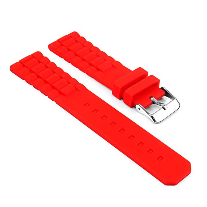 s252.6 Rubber Oyster Strap in red