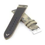 st16.11 Suede Camo Watch Strap in green Moss