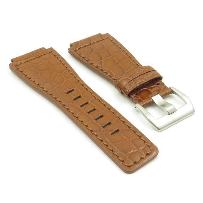 BR3.3 DASSARI Boulder Alligator Embossed Leather Strap for Bell and Ross in Tan