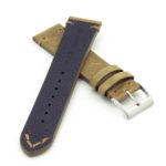 DASSARI Tribute Vintage Italian Leather Distressed Watch Strap in beige