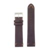 DASSARI Tribute Vintage Italian Leather Distressed Watch Strap in dark brown