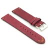DASSARI Tribute Vintage Italian Leather Distressed Watch Strap in red