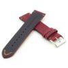 DASSARI Tribute Vintage Italian Leather Distressed Watch Strap in red