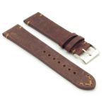 DASSARI Tribute Vintage Italian Leather Distressed Watch Strap in rust