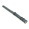 Distressed Leather Nato Strap In Black With Heavy Duty Matte Black Rings Pic2