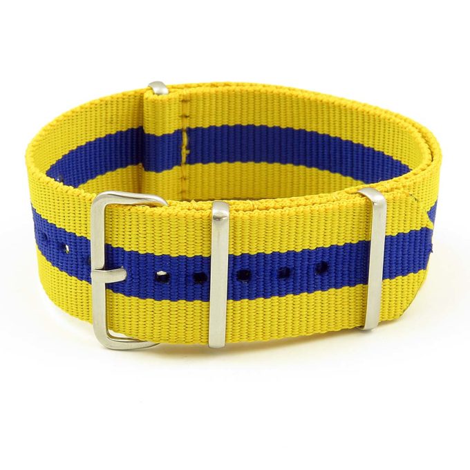 NT2.NL.10.5A NATO Strap in Yellow Navy Blue