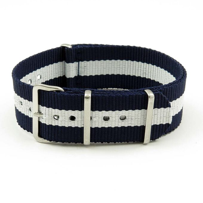 NT2.NL.5.22 NATO Strap in Navy Blue White