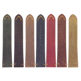 all color DASSARI Tribute Vintage Italian Leather Distressed Watch Strap