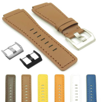gallery DASSARI Magnum Leather Watch Strap for Bell & Ross in Tan New