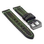 st12.11.mb Thick Leather Strap with Darkened Ends in green