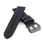 st12.2.mb Thick Leather Strap with Darkened Ends in brown