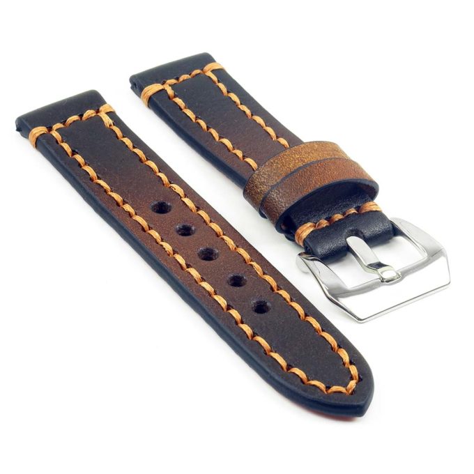 st12.3 Thick Leather Strap with Darkened Ends in tan