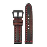 st12.6.mb Thick Leather Strap with Darkened Ends in red