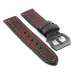 st12.6.mb Thick Leather Strap with Darkened Ends in red